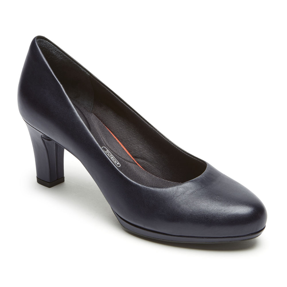 Rockport Singapore Womens Pumps - Total Motion Leah Navy - QN1895046